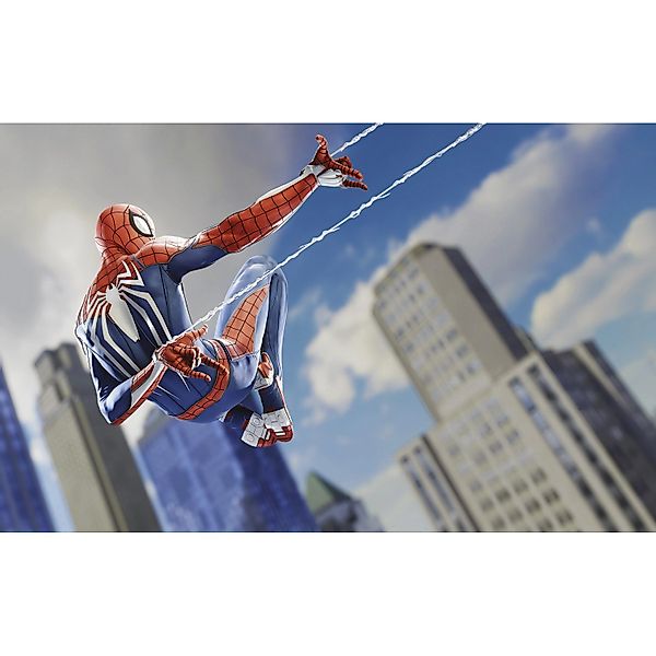 Komar Vlies Fototapete Marvel Spider-Man Spider Web Shooting Bunt günstig online kaufen