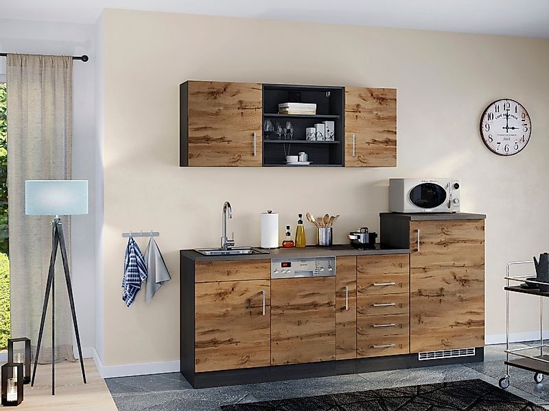 KOCHSTATION Küche »KS-Mali« Breite 210 cm, mit E-Geräten günstig online kaufen