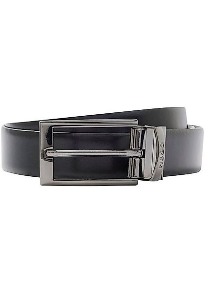 HUGO Ledergürtel Wendegürtel mit Logo-Prägung auf silberner Metall-Schlaufe günstig online kaufen