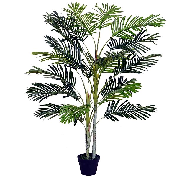 Outsunny Kunstpalme  Große Kunstpflanze 150cm mit Pflanztopf, 19 Palmenwede günstig online kaufen