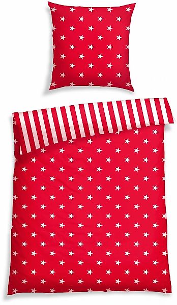 Schiesser Wendebettwäsche »Stars & Stripes aus weicher Baumwolle mit Sterne günstig online kaufen