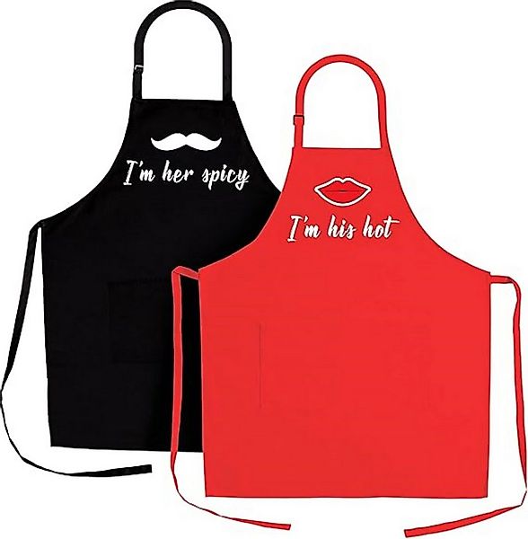 nomsum Kochschürze 2-teiliges Küchenschürzen-Set für Paare aus Baumwollmisc günstig online kaufen