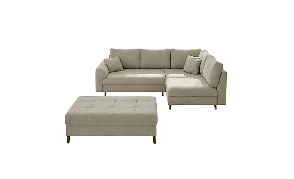 S-STYLE Ecksofa mit Hocker  Lars ¦ beige ¦ Maße (cm): B: 231 H: 81 Polsterm günstig online kaufen