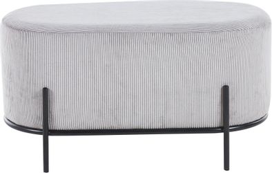 SalesFever Polsterhocker "Komfortabler Polsterhocker" mit Design-Gestell au günstig online kaufen