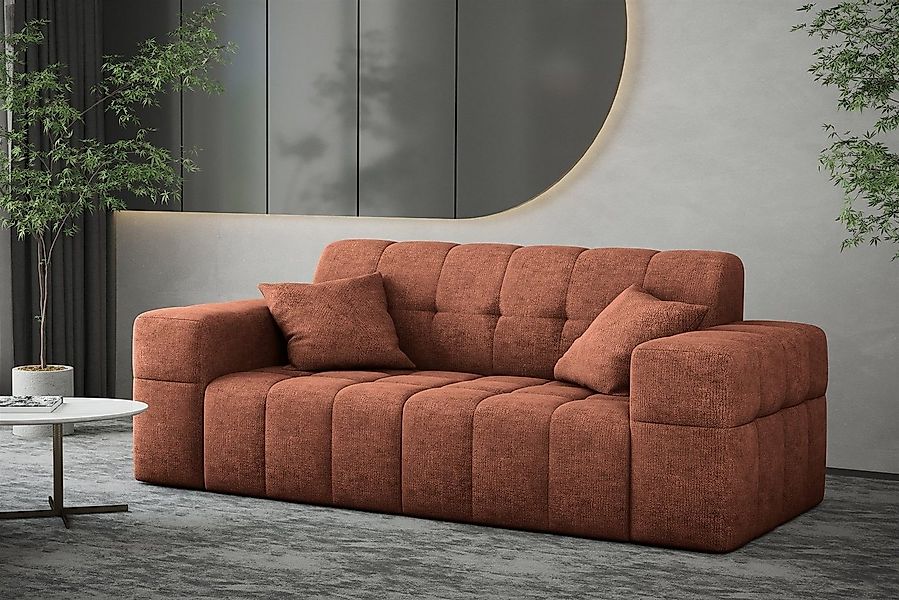 Fun Möbel Sofa Sofa Designer-Sofa NANCY 2-Sitzer in Stoff Harmony, Rundumbe günstig online kaufen
