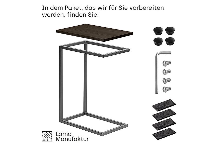 LAMO Manufaktur Beistelltisch Massivholztischplatte Laptoptisch Sofatisch ( günstig online kaufen