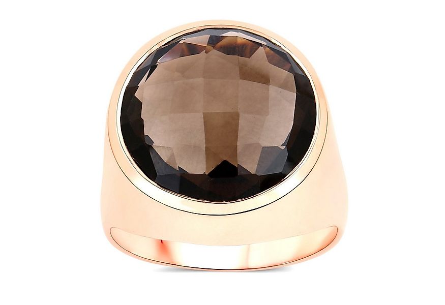 Vira Jewels Fingerring 925-Sterling Silber rotvergoldet Glänzend Rauchquarz günstig online kaufen