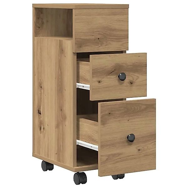 vidaXL Badschrank Schmal mit Rollen Artisan-Eiche Holzwerkstoff 855240 günstig online kaufen