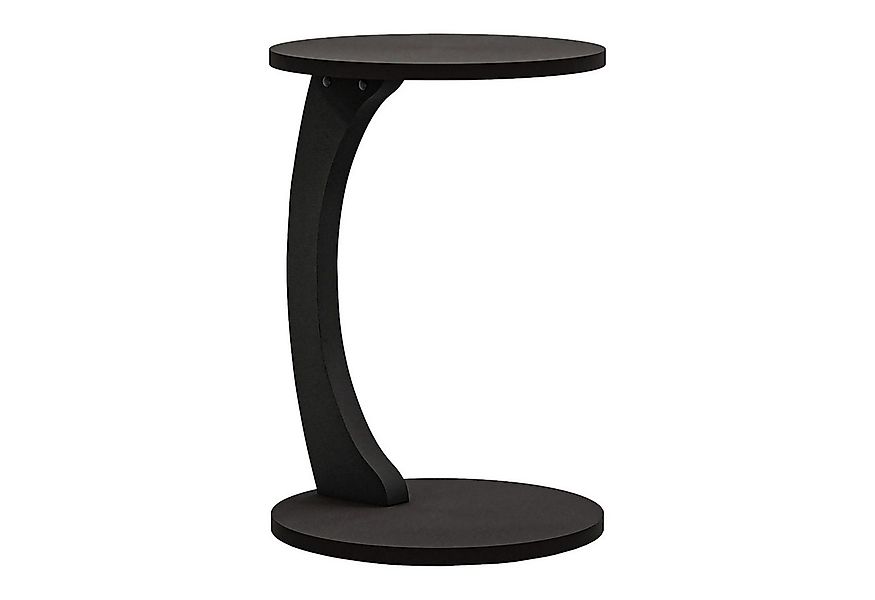 en.casa Beistelltisch, »Holeby« C-Form mit 4 Rollen rund 56 x Ø 38 cm Schwa günstig online kaufen