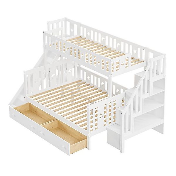 Gotagee Kinderbett 90x200/140x200 cm Rutsche Regal Sicherheitsstufen zwei S günstig online kaufen