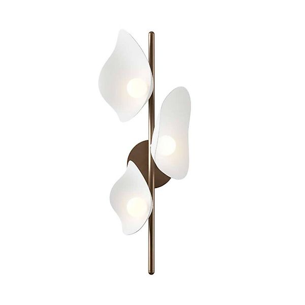 Nuura LED-Wandlampe Florii 3, Höhe 23 cm, bronze dunkel/weiß günstig online kaufen