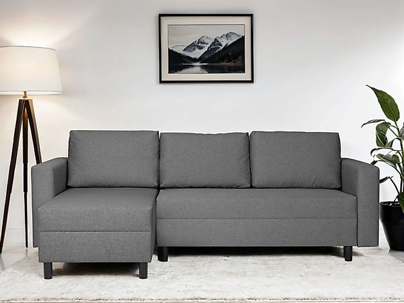 Home affaire Ecksofa »GLENOE Schlafsofa mit Bettkasten, Recamiere beidseiti günstig online kaufen