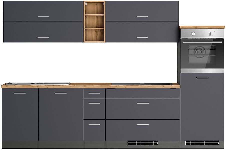 KOCHSTATION Küchenzeile KS-Milan, optional mit Muldenlüfter, günstig online kaufen
