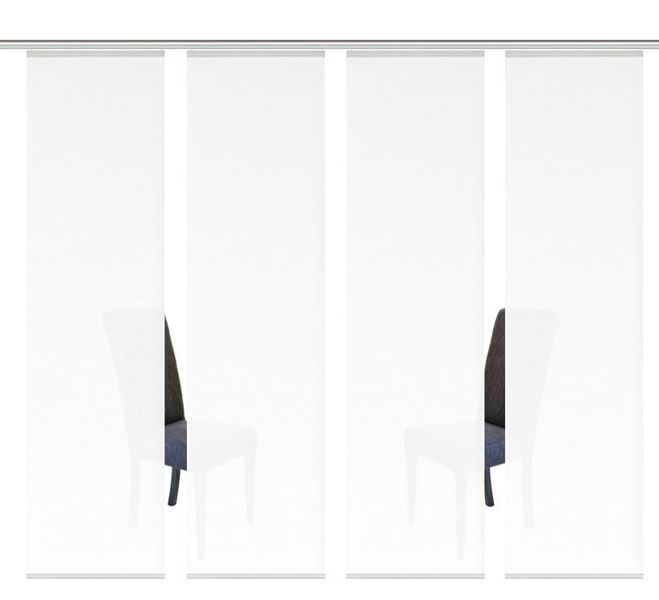 HOME WOHNIDEEN Schiebegardine "ROMA" Klettband 4 Stk. tlg. HxB: 245x60, ink günstig online kaufen