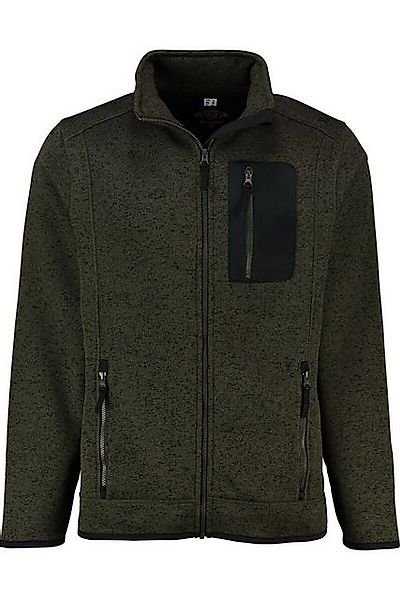 OS Trachten Strickfleecejacke Nucku Outdoorjacke mit Stehkragen und Brustta günstig online kaufen