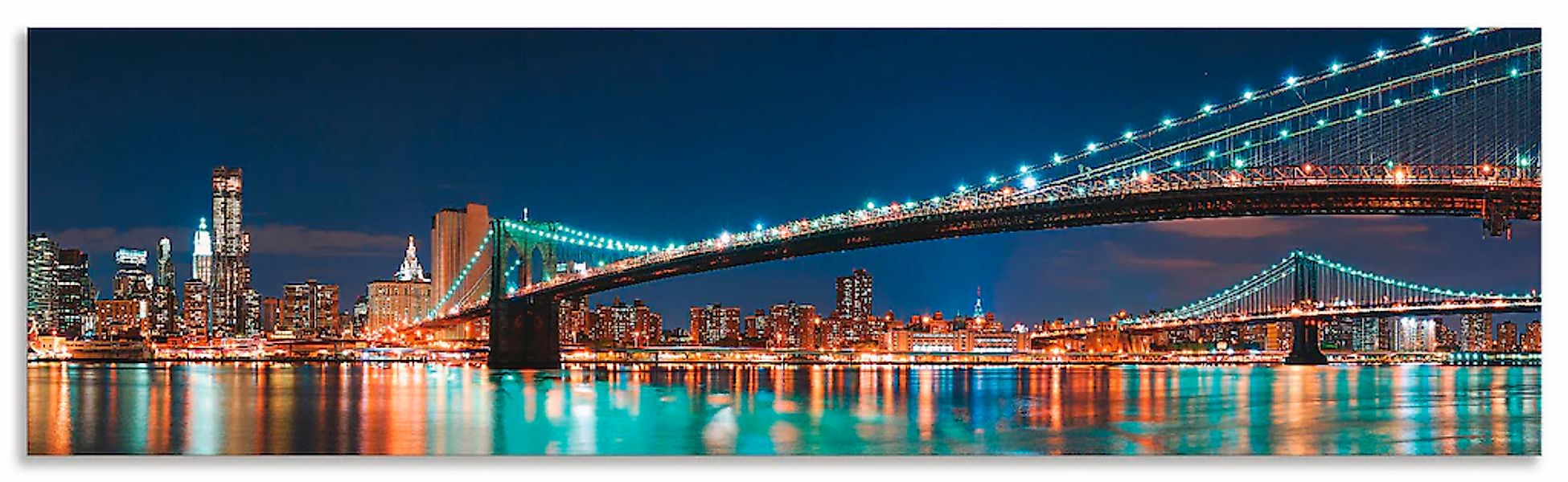 Artland Küchenrückwand "New York Skyline Brooklyn Bridge", (1 tlg.), Alu Sp günstig online kaufen