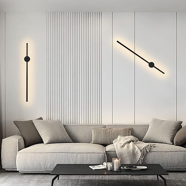 Nettlife LED Wandleuchte 60CM Schwarz Modern günstig online kaufen