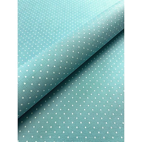 Newroom Vliestapete Poppy Türkis Punkte Modern FSC® günstig online kaufen