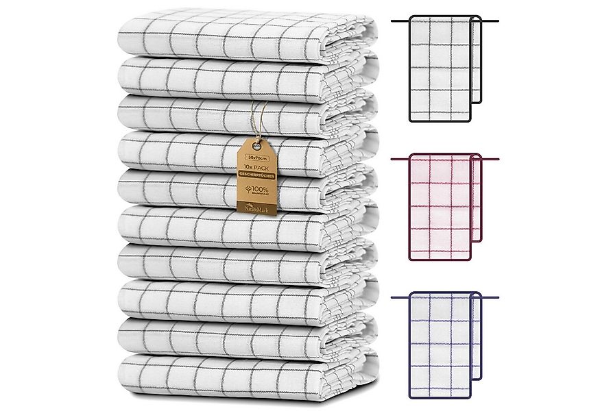NatureMark Geschirrtuch 10er-Set Küchentücher 50x70cm, (Set, 10-tlg), 10x G günstig online kaufen