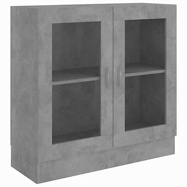 furnicato Vitrine Vitrinenschrank Betongrau 82,5x30,5x80 cm Holzwerkstoff ( günstig online kaufen