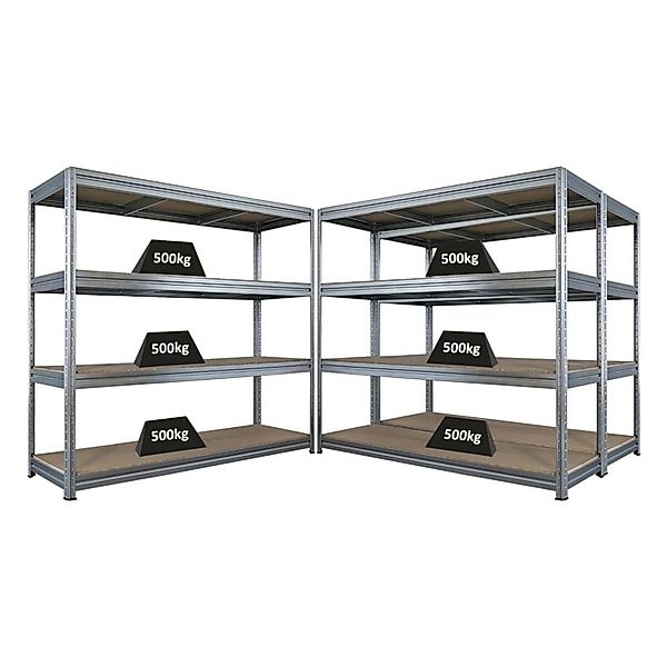PROREGAL Mega Deal 3x Schwerlastregal Dino HxBxT 180x200x60cm 4 Spanplatten günstig online kaufen