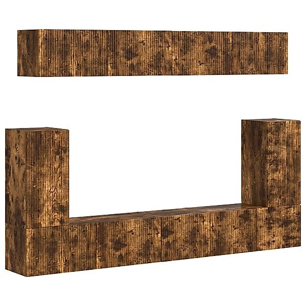 vidaXL TV-Schrankset 5-Tlg Geräucherte Eiche Holzwerkstoff 3409092 günstig online kaufen