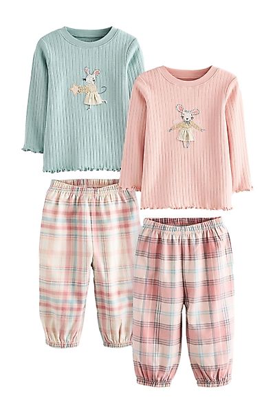 Next Pyjama 2er-Pack gewebte Schlafanzughose (4 günstig online kaufen