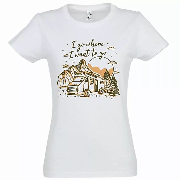 Youth Designz T-Shirt "I Go Where I Want To Go" Damen Shirt mit trendigem L günstig online kaufen