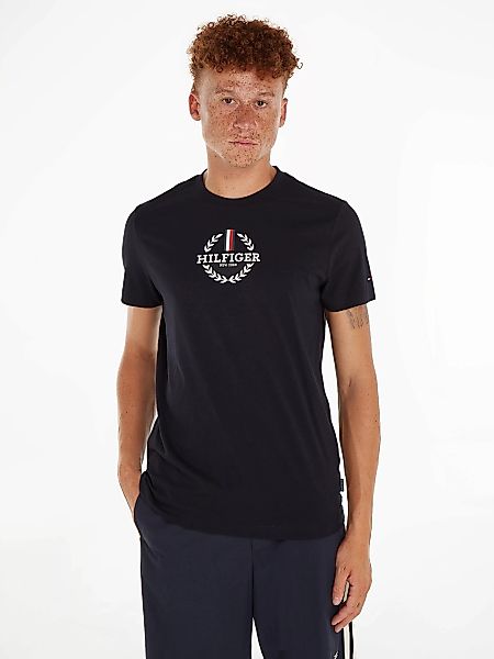 Tommy Hilfiger T-Shirt "GLOBAL STRIPE WREATH TEE", mit Archive-Wappen-Logo günstig online kaufen