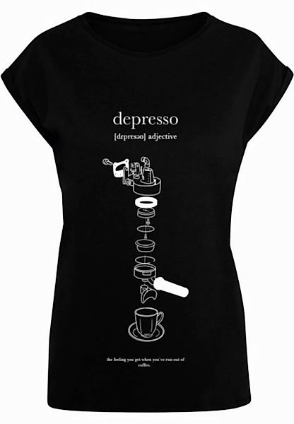 MisterTee T-Shirt MisterTee Ladies Depresso Extended Shoulder Tee (1-tlg) günstig online kaufen