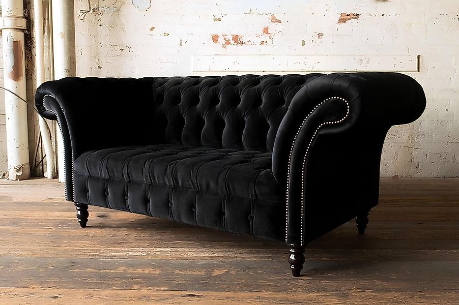 Xlmoebel Sofa Chesterfield Sofa TV-Sofa 2-Sitzer Luxus Textil Stoff Polster günstig online kaufen