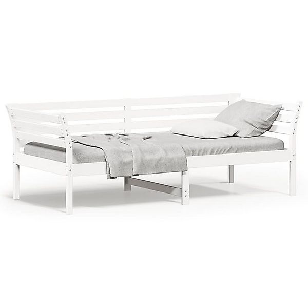vidaXL Bett, Tagesbett Weiß 100x200 cm Massivholz Kiefer günstig online kaufen