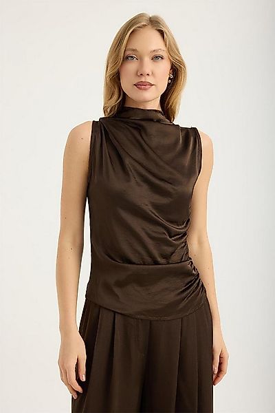 HomeStore Blusentop Ärmellose Drapierte Bluse - Linke Seite günstig online kaufen