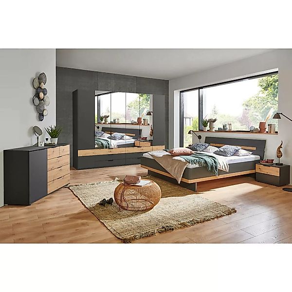Schlafzimmer Komplett Set GRANADA-43 mit Bett 180x200cm und 6-trg. Kleiders günstig online kaufen
