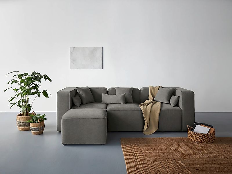 Home affaire 3-Sitzer "Sundstrup L-Form" Modulserie, individuelle Zusammens günstig online kaufen