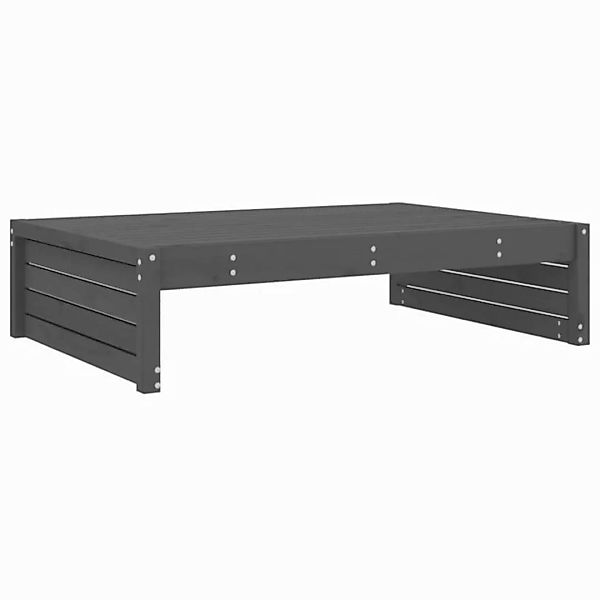 vidaXL Sofaelement Gartenhocker Grau 120x80 cm Massivholz Kiefer (1 St) günstig online kaufen