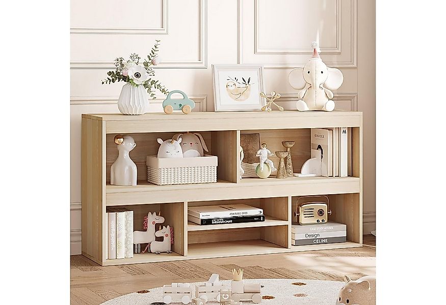 GarveeMore Kinderregal mit 6 Fächern,Holz-Aufbewahrungsschrank,120x30x61cm, günstig online kaufen