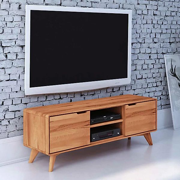 Fernsehmöbel aus Kernbuche Massivholz 2 türig günstig online kaufen