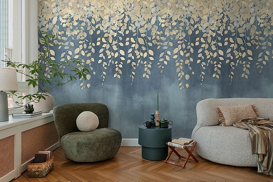 CosmoLiving by Cosmopolitan Vliestapete Gilded Bloom Fototapete erweiterbar günstig online kaufen