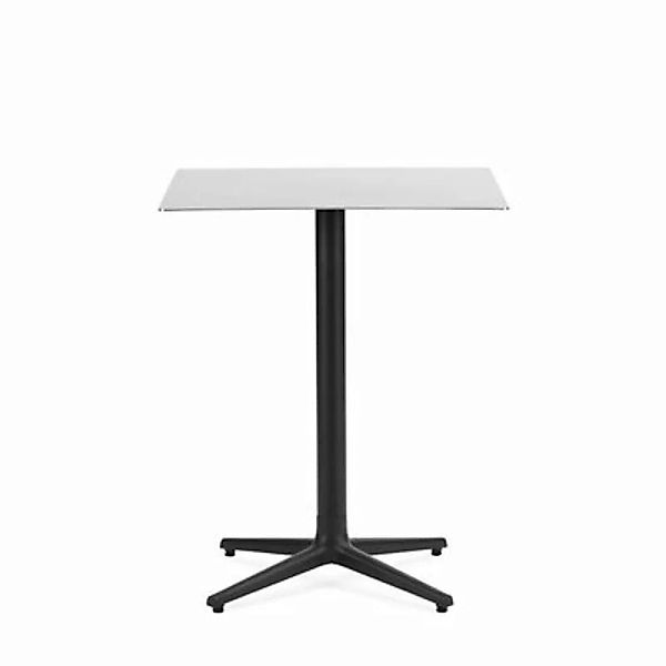 quadratischer Tisch Allez 4L OUTDOOR grau silber metall / 60 x 60 cm - Stah günstig online kaufen