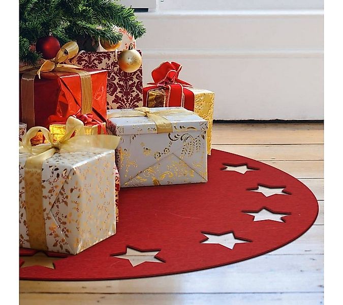 K&L Wall Art Arbeitsplatte Untersetzer Sternenkranz Rund Ø 99cm Teppich Wei günstig online kaufen