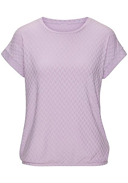 Vivance Kurzarmshirt "mit modischem Jacquard-Muster" aus hochwertiger Quali günstig online kaufen