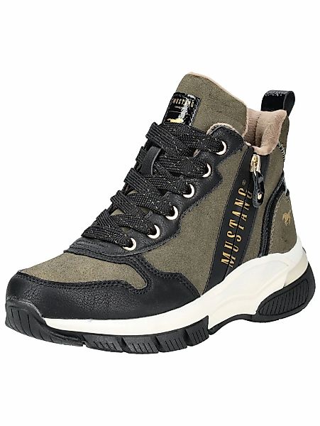 Mustang Shoes Schnürstiefelette "Mustang Shoes Stiefelette Lederimitat" günstig online kaufen