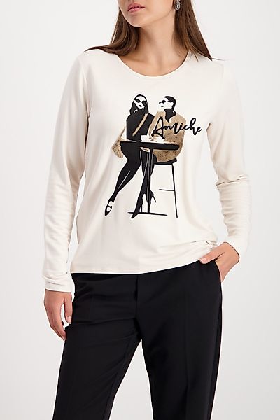 Monari Langarmshirt Shirt Frauen Café Regular günstig online kaufen