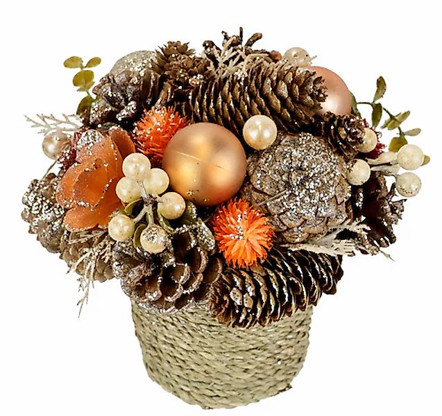 I.GE.A. Kunstblume »Natur-Gesteck Zapfen« Trockenblumen Christbaumkugeln Be günstig online kaufen