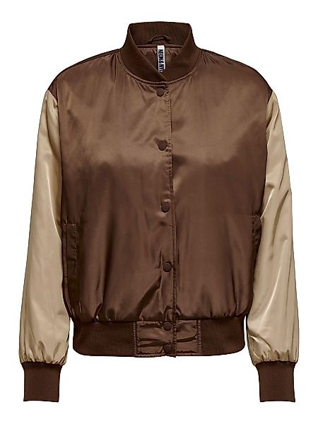 ONLY Zweifarbige Blouson- Jacke Damen Braun günstig online kaufen