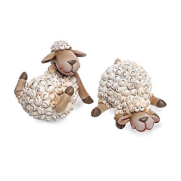 Deko-Schaf Liegend aus Polyresin Sortenauswahl 14 cm x 11,5 cm x 7,5 cm Cre günstig online kaufen