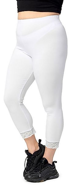 Merry Style Leggings Große Größen Damen 3/4 Länge mit Spitze aus Viskose MS günstig online kaufen
