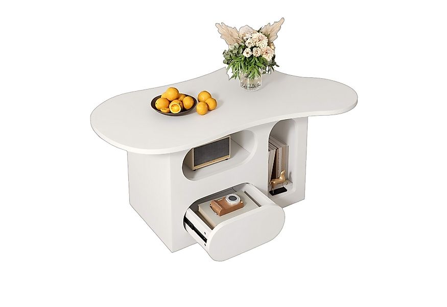 Refined Living Couchtisch Wolkenförmiger Couchtisch mit Schubladen & Ablage günstig online kaufen