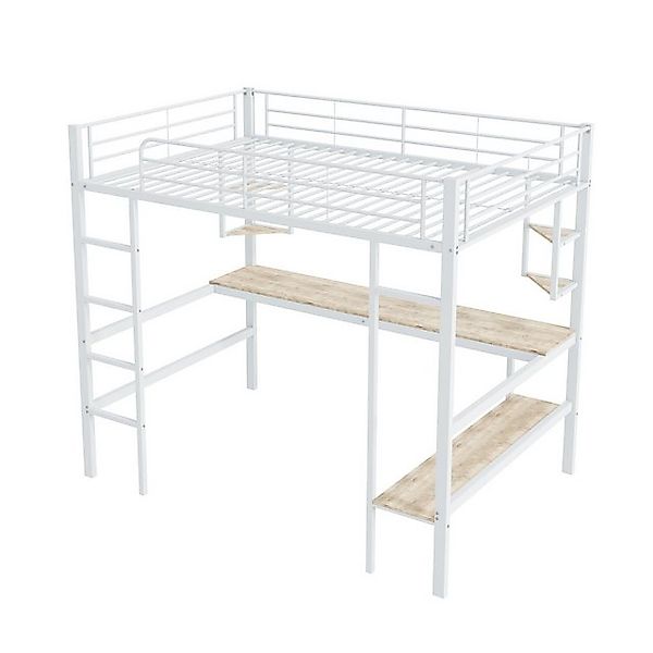 Gotagee Hochbett Kinderbett Eisenbett 140x200cm Jugendbett mit Schreibtisch günstig online kaufen